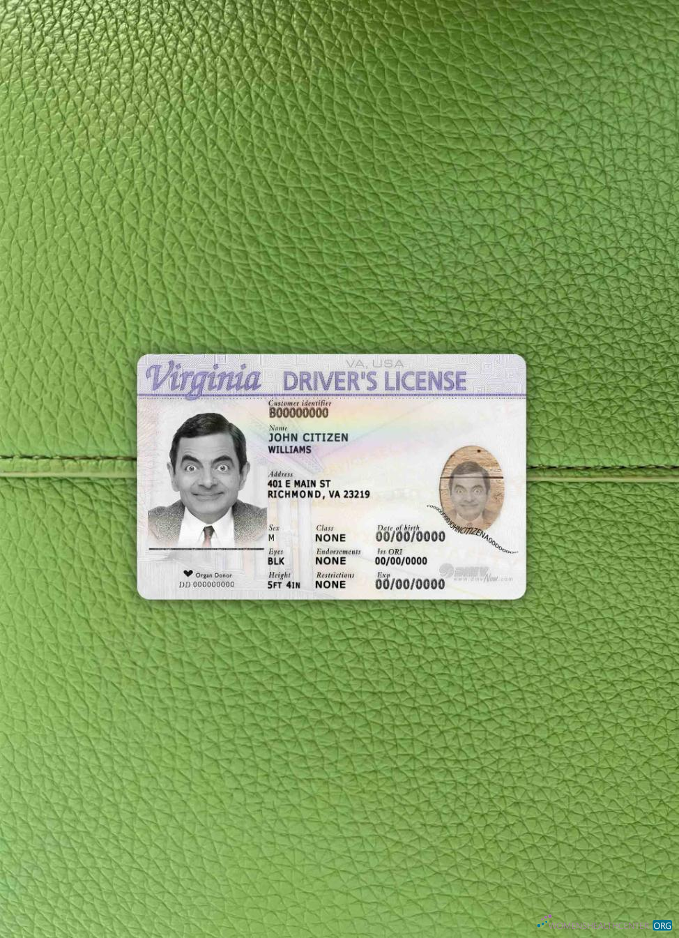 Download USA Virginia driving front photolook Photoshop template